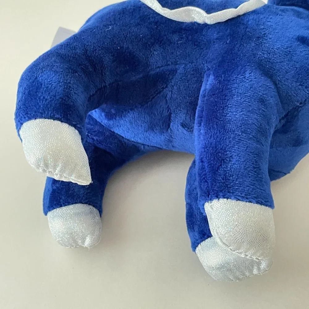 Kellytoy Plush Santa’s Classic Reindeer Collection Prancer Blue & Silver Toy 10